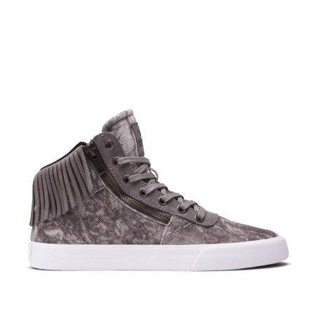 Supra Cuttler Womens High Tops Shoes Grey UK 70BJU